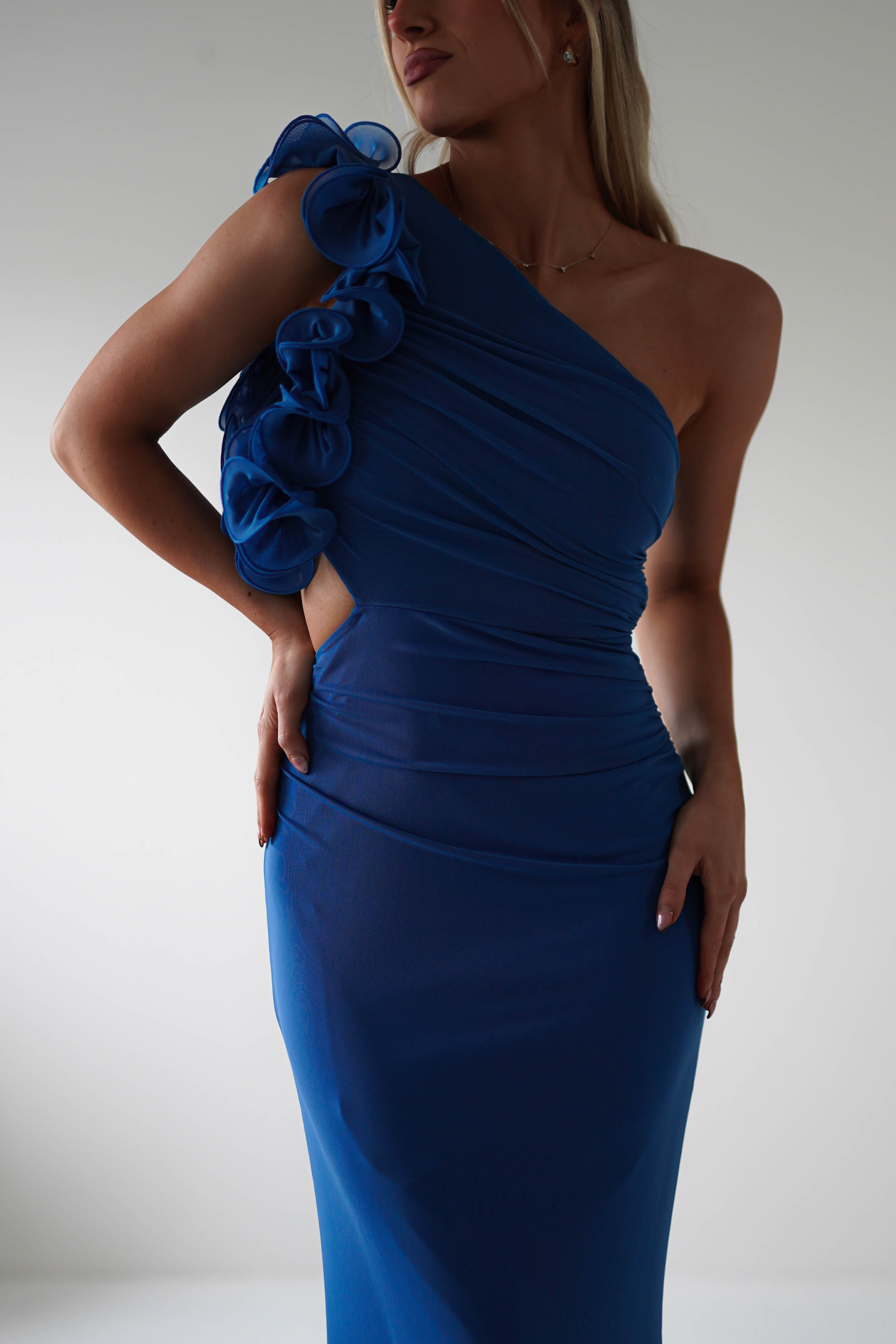 Sydney Bodycon Maxi Dress | Blue | Oh Hello Clothing | XS (6)