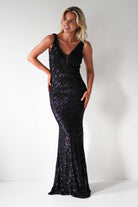 Julietta Sequin Bodycon Maxi Dress | Black | Oh Hello Clothing | S (8)