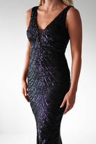 Julietta Sequin Bodycon Maxi Dress | Black | Oh Hello Clothing | S (8)
