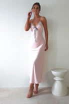 Lottie Soft Satin Slip Maxi Dress | Rose Pink - Oh Hello Clothing