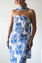Charlene Floral Chiffon Maxi Dress | Blue Print | Oh Hello Clothing | S (8)