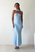 Carli Strapless Chiffon Maxi Dress | Blue | Oh Hello Clothing | S (8)