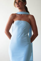Carli Strapless Chiffon Maxi Dress | Blue | Oh Hello Clothing | S (8)