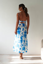 Gina Cotton Floral Maxi Dress | Blue/White Print | Oh Hello Clothing | XS (6)