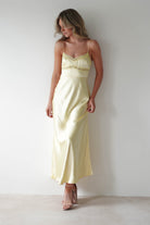 Sophia Soft Lace Maxi Dress | Yellow - Oh Hello Clothing