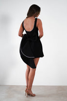 Maria Pearl Bow Detail Mini Dress | Black | Oh Hello Clothing | XS (6)