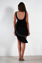 Maria Pearl Bow Detail Mini Dress | Black | Oh Hello Clothing | XS (6)
