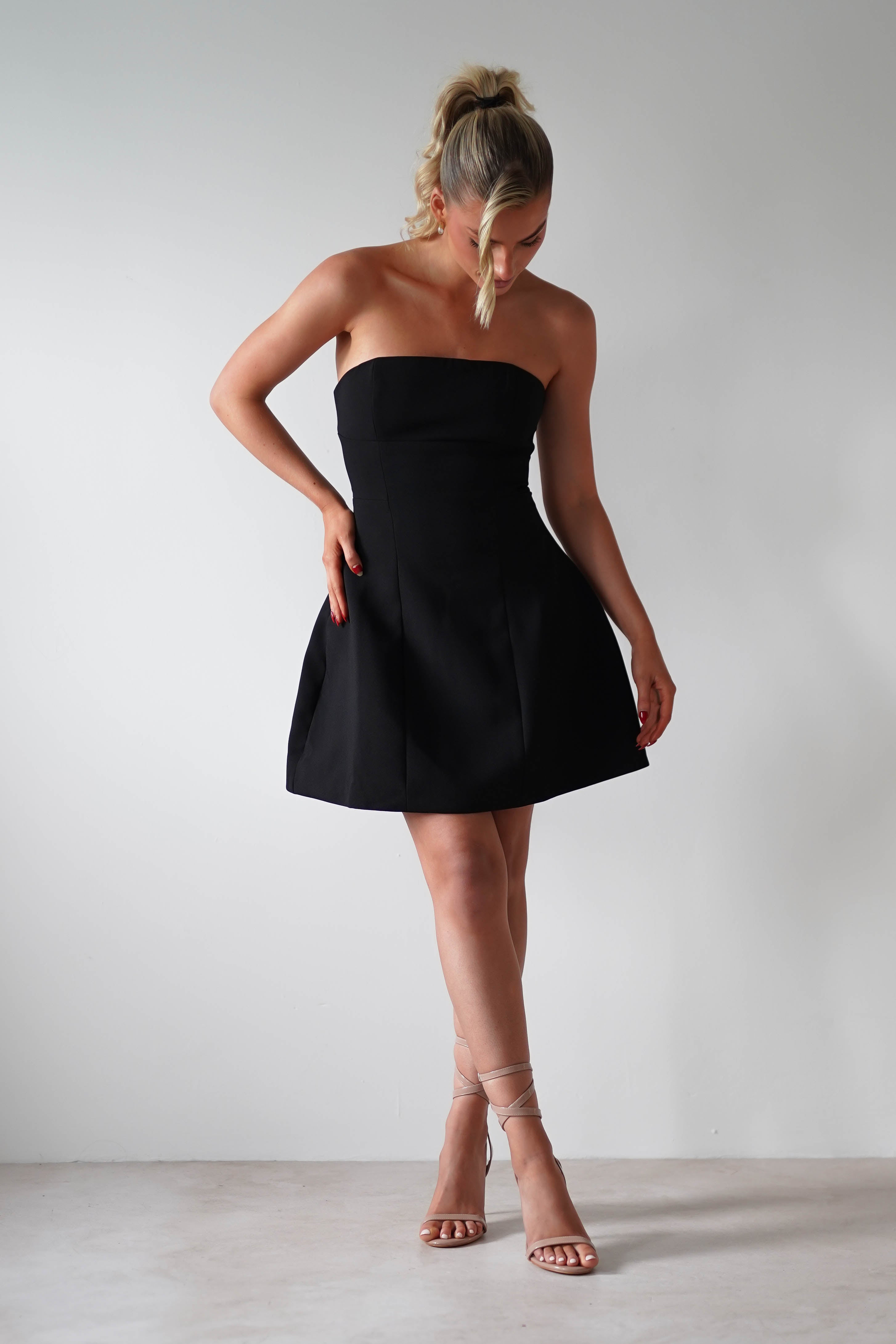 Miley Structured Mini Dress | Black | Oh Hello Clothing | XS (6)