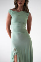 Cellinna Mesh Maxi Dress | Light Green | Oh Hello Clothing | XS (6)