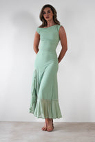 Cellinna Mesh Maxi Dress | Light Green | Oh Hello Clothing | XS (6)