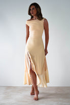 Cellinna Mesh Maxi Dress | Butter Cream | Oh Hello Clothing | XS (6)