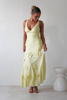 Hailey Cotton Floral Detail Maxi | Yellow | Oh Hello Clothing | XS (6)