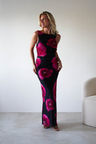 Nakita Mesh Floral Print Maxi Dress | Black | Oh Hello Clothing | XS (6)