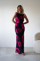 Nakita Mesh Floral Print Maxi Dress | Black | Oh Hello Clothing | XS (6)
