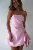 Quinta Strapless Mini Dress | Pink | Oh Hello Clothing | XS (6)