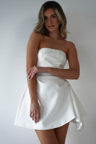 Quinta Strapless Mini Dress | White | Oh Hello Clothing | XS (6)