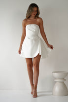 Quinta Strapless Mini Dress | White | Oh Hello Clothing | XS (6)