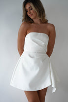 Quinta Strapless Mini Dress | White | Oh Hello Clothing | XS (6)