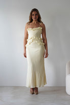 Faith Ruffle Cotton Maxi Dress | Yellow | Oh Hello Clothing | XS (6)