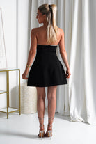 Bettie Pearl Trim Detail Mini Dress | Black | Oh Hello Clothing | XS (6)