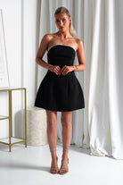 Bettie Pearl Trim Detail Mini Dress | Black | Oh Hello Clothing | XS (6)