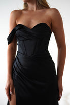 Nicolette Soft Satin Maxi Gown | Black | Oh Hello Clothing | XS (6)