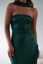 Alice Soft Satin Maxi Dress | Emerald Green | Oh Hello Clothing | XS (6)