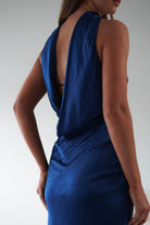 Alice Soft Satin Maxi Dress | Navy | Oh Hello Clothing | XS (6)