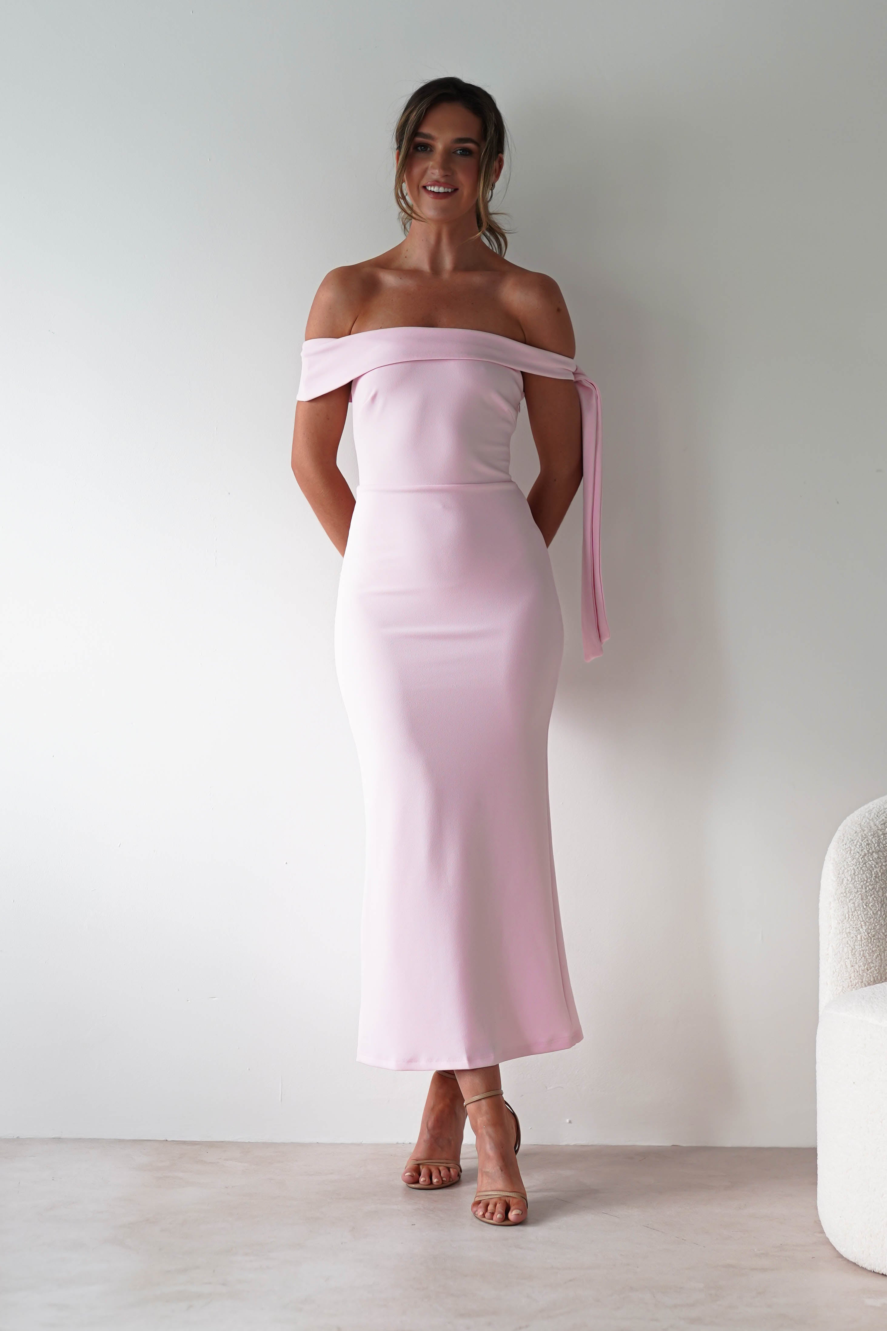 Amalthea Off the Shoulder Midaxi | Pink | Oh Hello Clothing | XS (6)