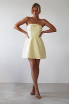 Angelica Structured Mini Dress | Yellow | Oh Hello Clothing | XS (6)
