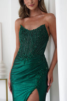 Caspian Embellished Bodycon Gown | Emerald Green | Oh Hello Clothing | XXS (4)