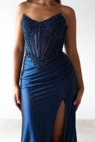 Caspian Embellished Bodycon Gown | Navy | Oh Hello Clothing | XXS (4)