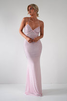 Cataleya Rhinestone Bodycon Gown | Pink - Oh Hello Clothing