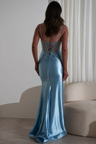 Alexis Glitter Shimmer Gown | Light Blue | Oh Hello Clothing | XS (6)