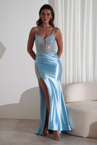Alexis Glitter Shimmer Gown | Light Blue | Oh Hello Clothing | XS (6)