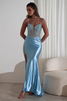 Alexis Glitter Shimmer Gown | Light Blue | Oh Hello Clothing | XS (6)