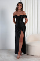 Serena Off The Shoulder Gown | Black | Oh Hello Clothing | XS (6)