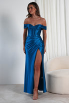 Serena Off The Shoulder Gown | Peacock | Oh Hello Clothing | XS (6)