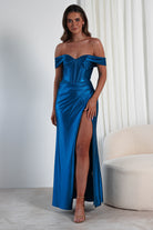 Serena Off The Shoulder Gown | Peacock | Oh Hello Clothing | XS (6)