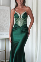 Vera Embellished Bodycon Gown | Emerald Green | Oh Hello Clothing | XS (6)