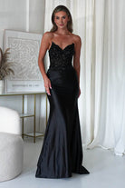 Raquel Bodycon Embellished Gown | Black | Oh Hello Clothing | S (8)