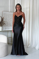 Raquel Bodycon Embellished Gown | Black | Oh Hello Clothing | S (8)