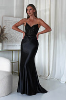 Raquel Bodycon Embellished Gown | Black | Oh Hello Clothing | S (8)