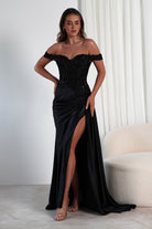 Marsela Lace Bodice Gown | Black | Oh Hello Clothing | XS (6)