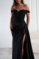 Marsela Lace Bodice Gown | Black | Oh Hello Clothing | XS (6)