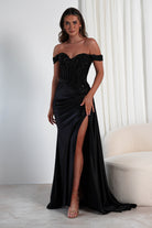 Marsela Lace Bodice Gown | Black | Oh Hello Clothing | XS (6)