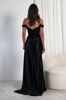 Marsela Lace Bodice Gown | Black | Oh Hello Clothing | XS (6)