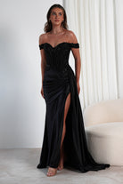 Marsela Lace Bodice Gown | Black | Oh Hello Clothing | XS (6)
