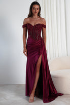 Marsela Lace Bodice Gown | Burgundy | Oh Hello Clothing | XS (6)