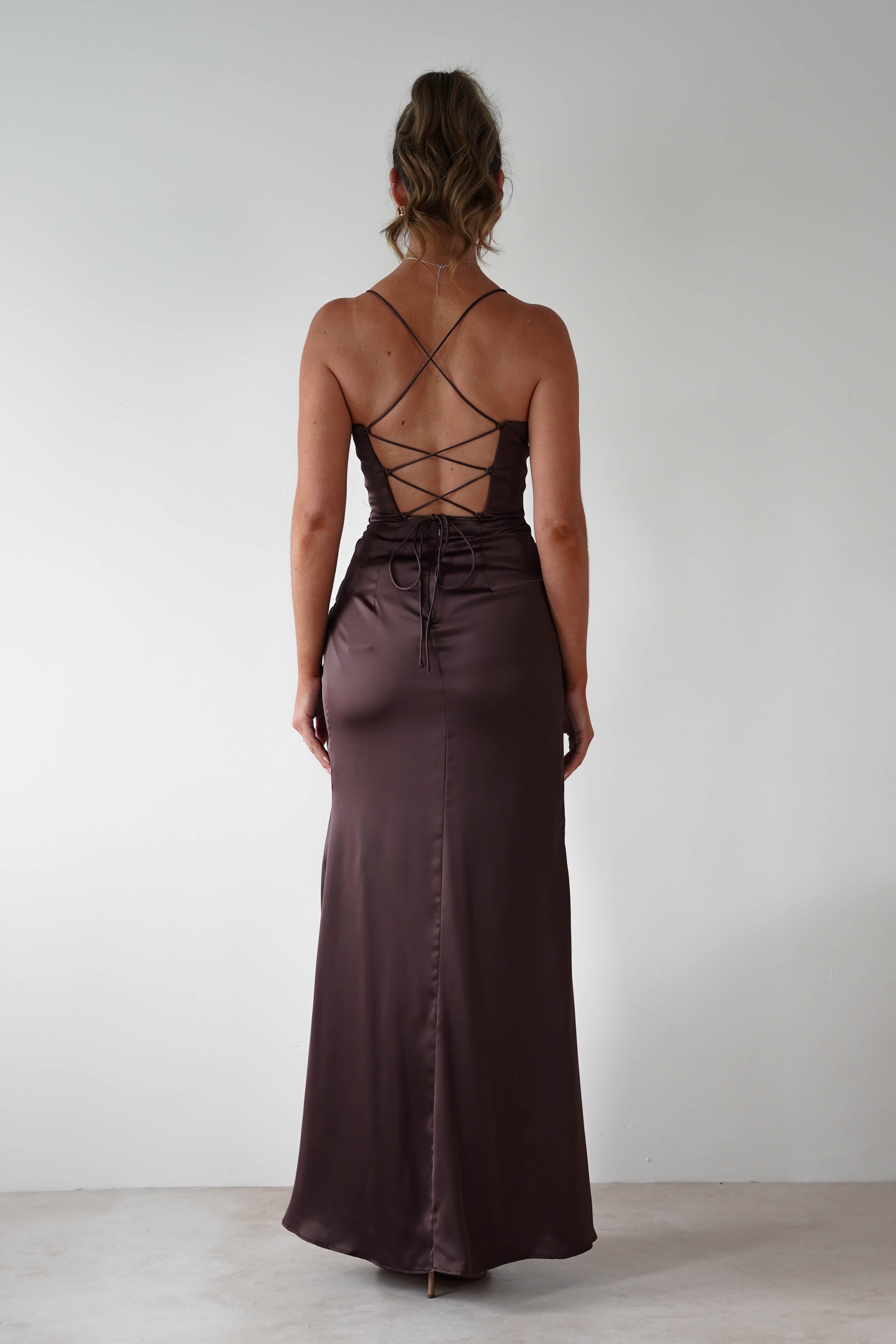 Cinderella Dresses 1*DONE -CINDERALLA-7483-BROWN STRAPLESS GOWN